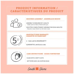 Spark 6 Drawer Chest - White