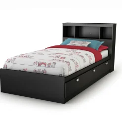 Spark Twin Bookcase Headboard - Pure Black