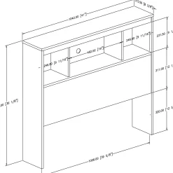 Spark Twin Bookcase Headboard - Pure White