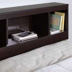 Spark Twin Bookcase Headboard - Chocolate