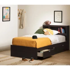 Spark Twin Mates Bed with Drawers - Chocolate
