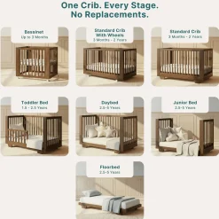 Spirit 8-in-1 Convertible Crib- Walnut
