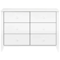Sprout 6-Drawer Double Dresser - White