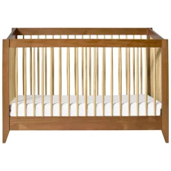 Sprout 4-in-1 Convertible Crib withToddler Bed Conversion Kit - Chestnut / Natural
