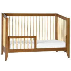 Sprout 4-in-1 Convertible Crib withToddler Bed Conversion Kit - Chestnut / Natural