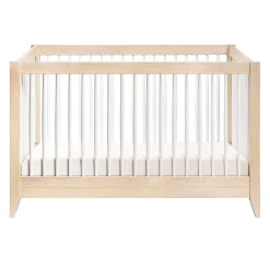 Sprout 4-in-1 Convertible Crib withToddler Bed Conversion Kit - White / Natural