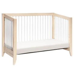 Sprout 4-in-1 Convertible Crib withToddler Bed Conversion Kit - White / Natural