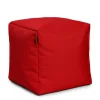 Square Ottoman and Footrest - Chili Red