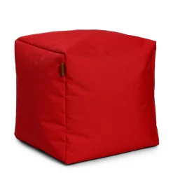 Square Ottoman and Footrest - Chili Red