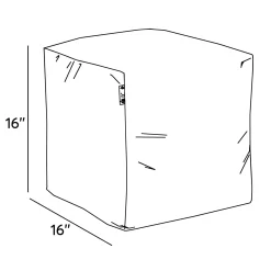 Square Ottoman and Footrest - Clementine Yellow