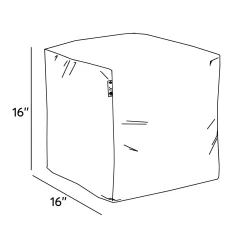 Square Ottoman and Footrest - Charcoal Grey