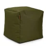 Square Ottoman and Footrest - Olive Green