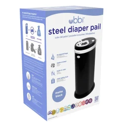 Stainless Steel Diapers Pail - Black Matte