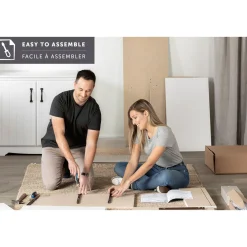 Step One Double / Queen Platform Bed - Grey Oak