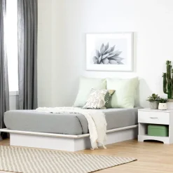 Step One Double Platform Bed - White