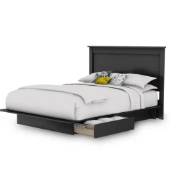 Step One Double Platform Bed - Pure Black
