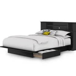 Step One Double Platform Bed - Pure Black