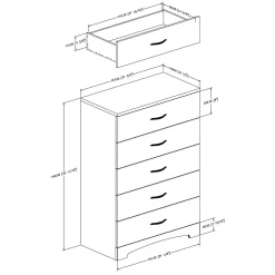 Step One 5-Drawer Chest - Pure White