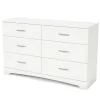 Step One 6-Drawer Double Dresser - Pure White