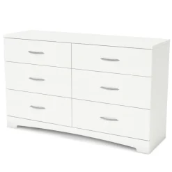 Step One 6-Drawer Double Dresser - Pure White