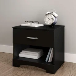 Step One 1-Drawer Nightstand - Pure Black