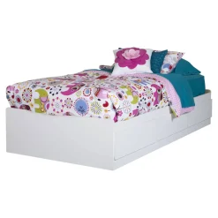 Step One Twin Mates Bed with 3 Drawers - White