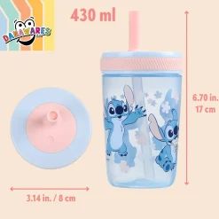 Stitch Tumbler With Straw