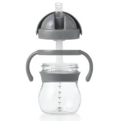 Straw Cup With Handle 6oz - Grey