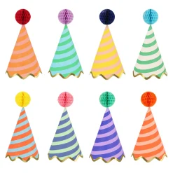 Stripe Party Hats (8)