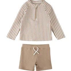 Striped 2 Piece Long Sleeve Swimsuit 6-24m