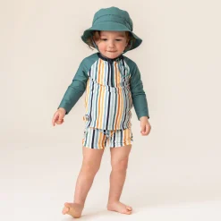 Striped 2pc Uv Swimsuit 12-24m