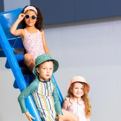 Striped Uv Ls 2pc Swimsuit 2-4