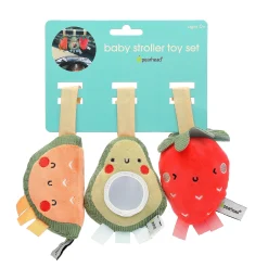 Stroller Toy Set of 3 - Watermelon, Avocado, Strawberry