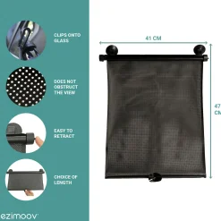 Suction Cup Car Side Window Retractable Sunshade