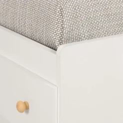 Summertime Twin Mates Bed with 3 Drawers - Pure White