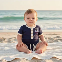 Surf Navy Romper 3-24m