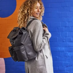 Sustainable Backpack Diaper Bag - Black