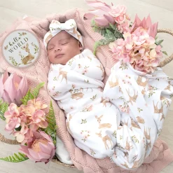 Swaddle Blanket (2) Jersey - Sophia Garden