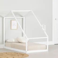 Sweedi - House Bed with Chimney for Baby - White