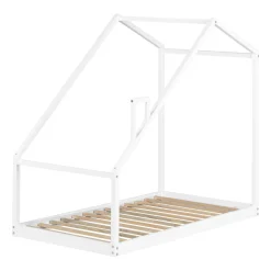 Sweedi - House Bed with Chimney for Baby - White