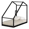 Sweedi - House Bed with Chimney for Baby - Black