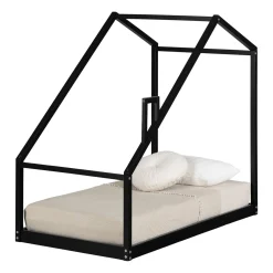 Sweedi - House Bed with Chimney for Baby - Black