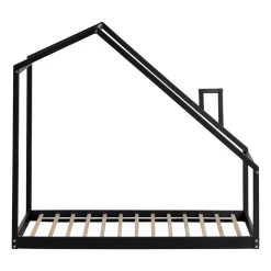 Sweedi - House Bed with Chimney for Baby - Black