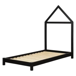 Sweedi Bed with House Bed Frame Headboard - Matte Black