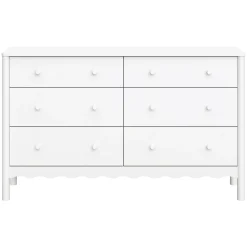 Swell 6 Drawers Assembled Dresser- White