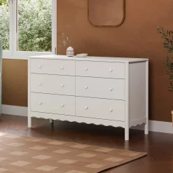 Swell 6 Drawers Assembled Dresser- White