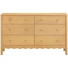 Swell 6-Drawer Assembled Dresser - Honey
