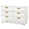 Tanner 6-Drawer Dresser - Warm White