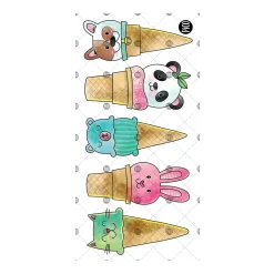 Tattoos Pico- Animal Ice Cream Cones