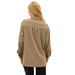 Taupe Classic Maternity Shirt